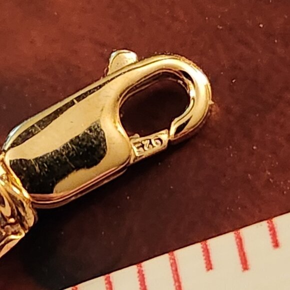 JTV Multi Stone 18K Yellow Gold Sterling Silver Bracelet - Picture 11 of 12